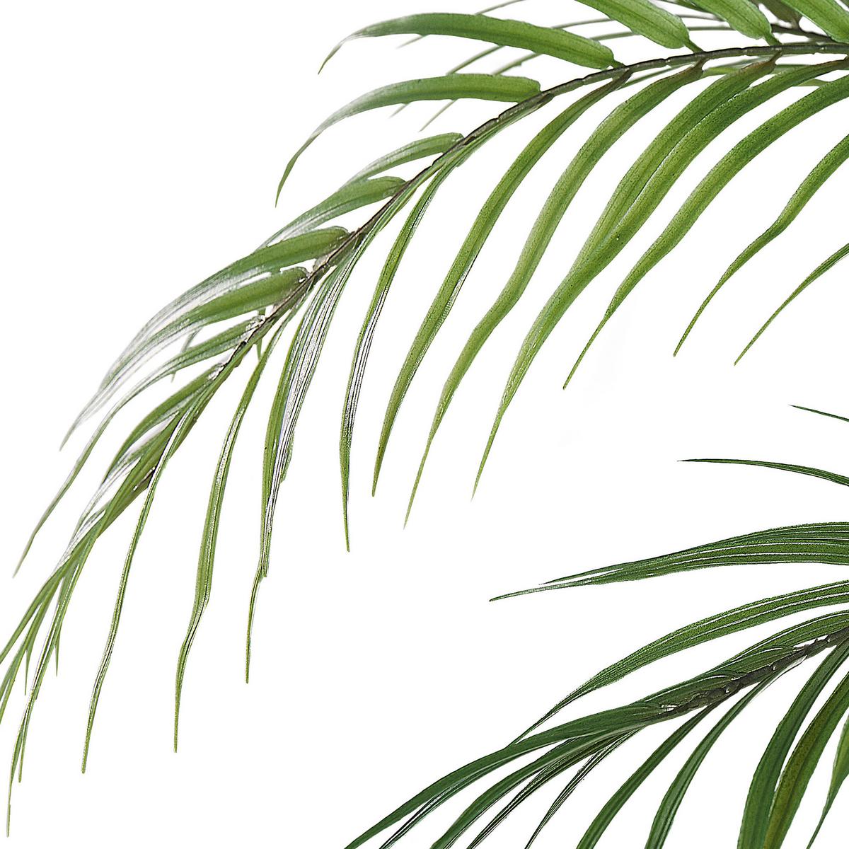 KUNSTPFLANZE im Blumentopf 124 cm Grün/Schwarz Areca Palm - Schwarz/Grün, Kunststoff (124cm) - Beliani