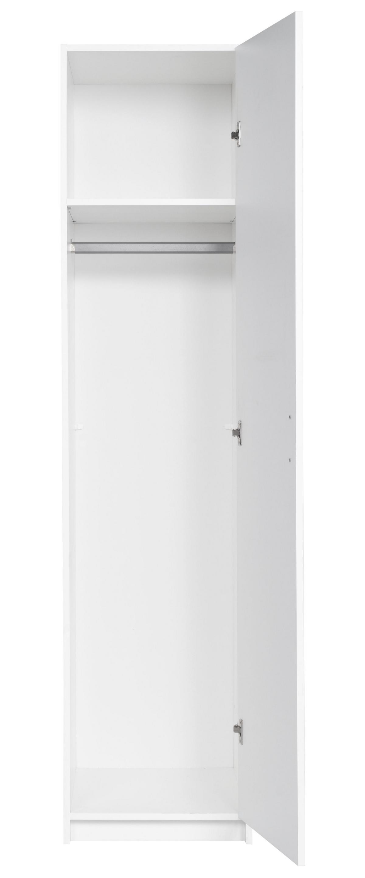 DREHTÜRENSCHRANK RYGEN 46,2/197,5/53,5cm 1-türig Weiß - Weiß, Holzwerkstoff (46.2/197.5/53.5cm) - MASSENO