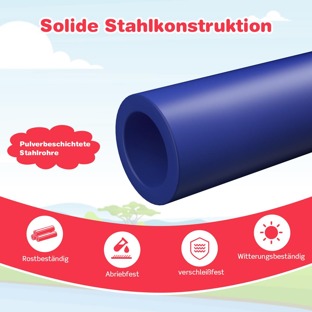 KLETTERKUPPEL Rot - Rot, Metall (242/92/183cm) - COSTWAY