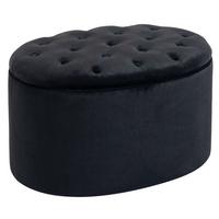 TRUHENBANK Ovale, Schwarz - Schwarz, Kunststoff (52/42/71cm) - HOMCOM