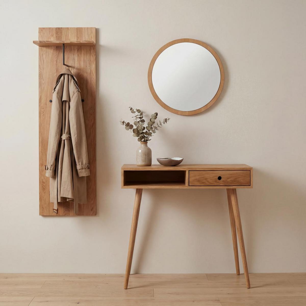 GARDEROBENSET Eiche Dekor 3er-Set - Eiche Wotan, Holz (80/80/34cm) - MCW