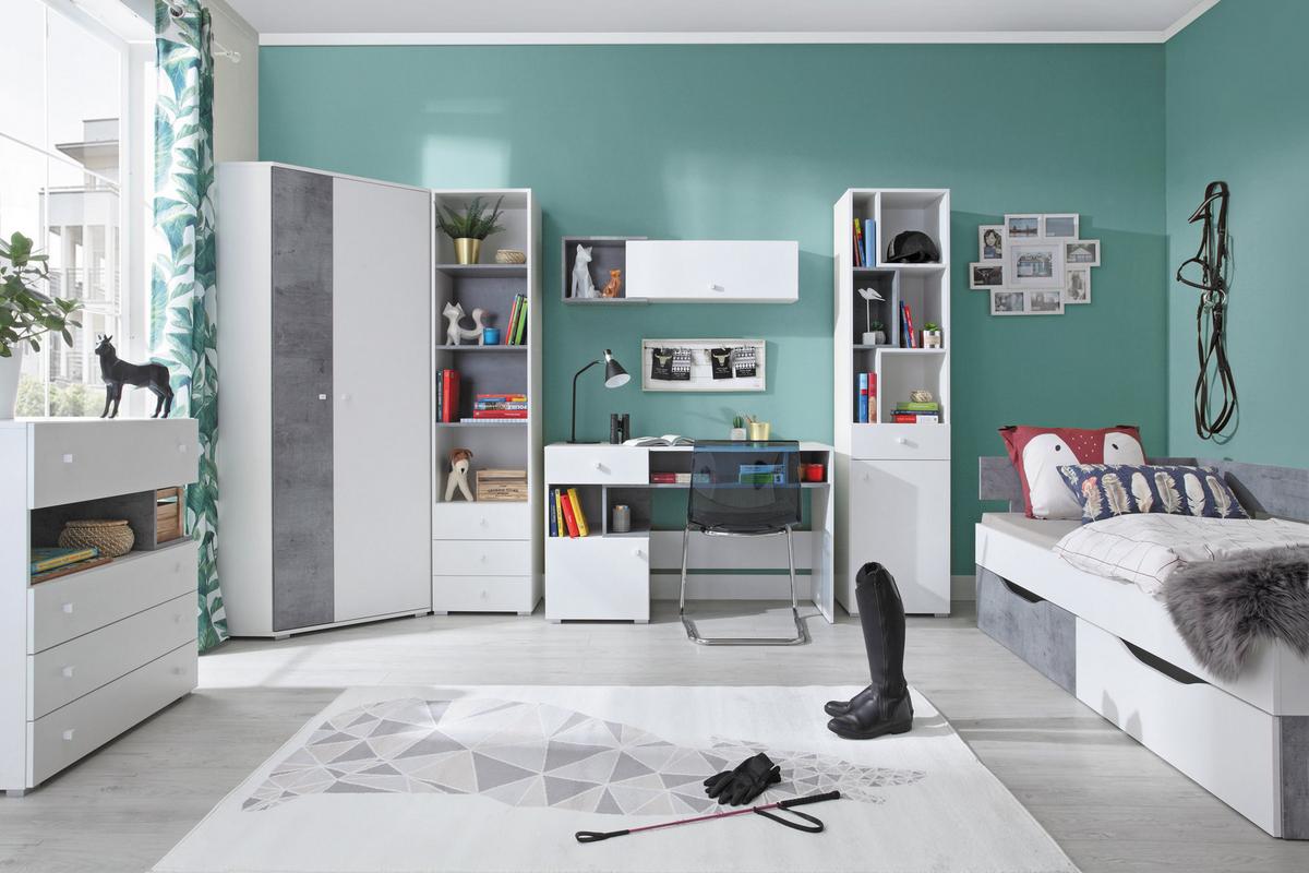 BÜCHERREGAL GALIA 45x40x190 cm, Regal Weiß - Weiß, Holzwerkstoff (45/190/40cm) - MASSENO