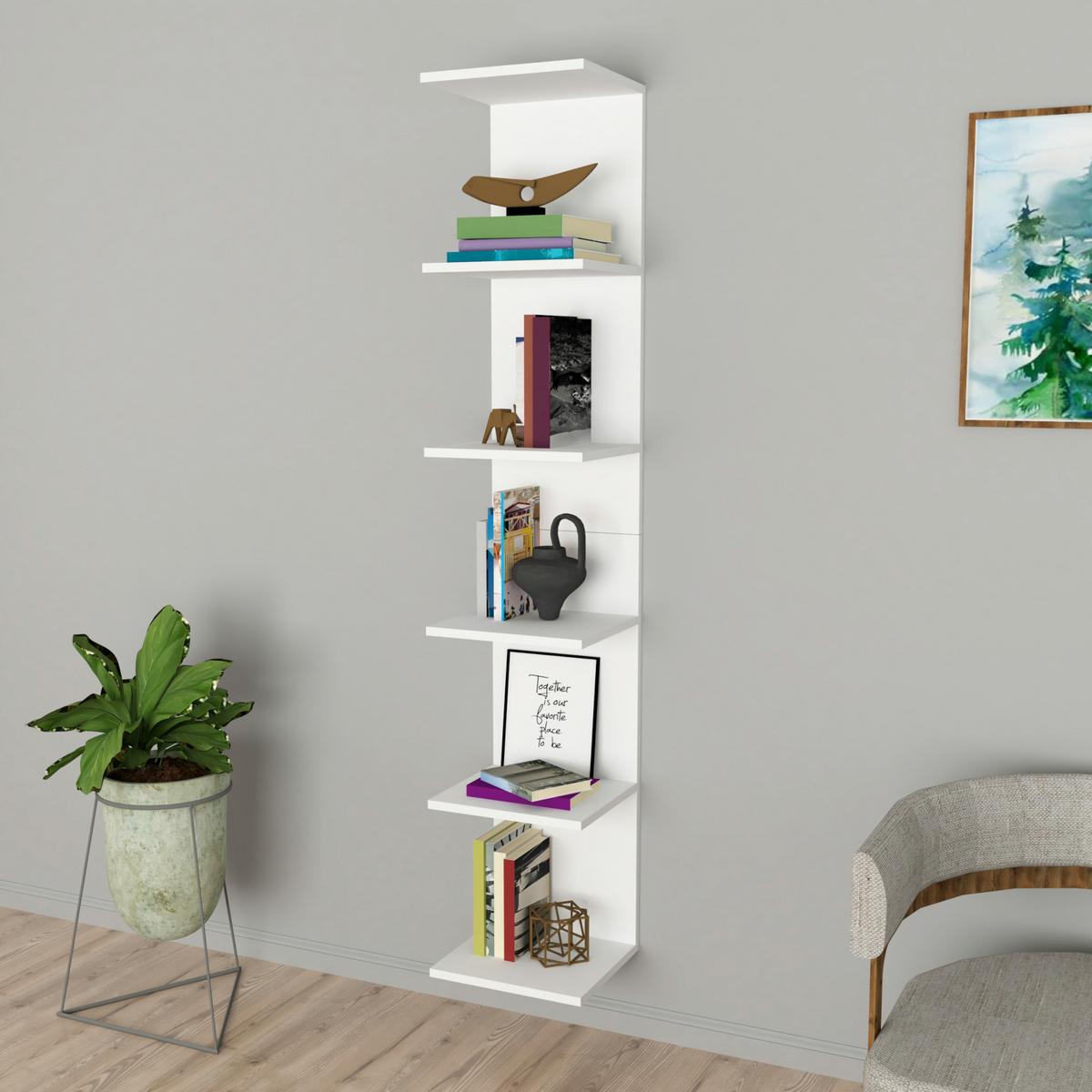 WANDREGAL Surahammar - Weiß, Holzwerkstoff (34.5/180/31.5cm) - [en.casa]