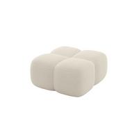 POUF Miko-Puf 90x90x45 cm Beige Bouclé Modular Sitzhocker - Sandfarben/Schwarz, Holzwerkstoff/Kunststoff (90/43/90cm) - ALTDECOR