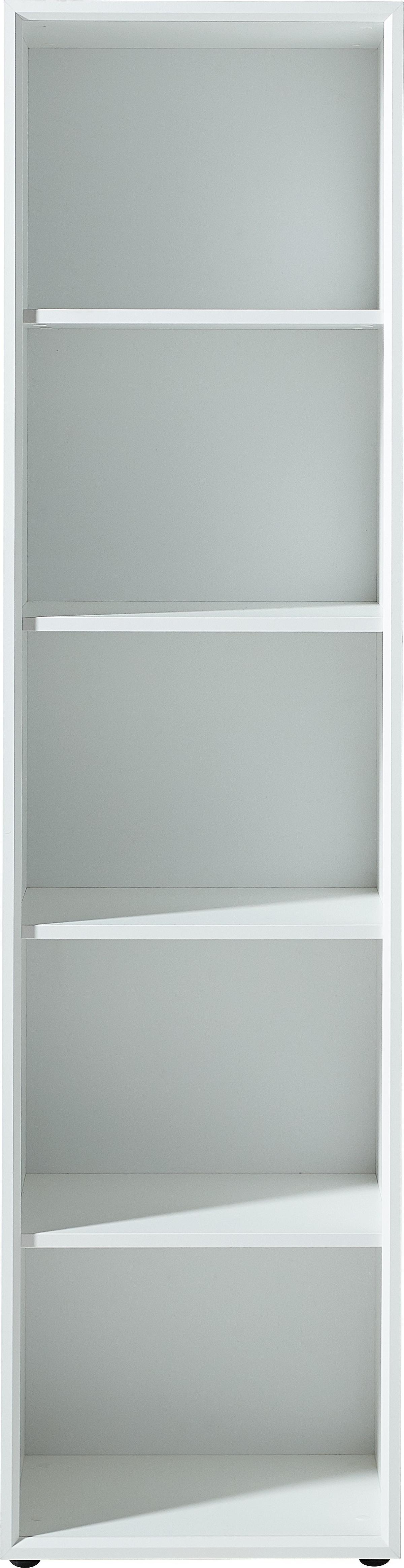 AKTENREGAL hoch schmal MUENCHEN 50x37x196 cm | 5 Ordnerhöhen | Weiß - Weiß, Holzwerkstoff (50/196/37cm) - KADIMA DESIGN