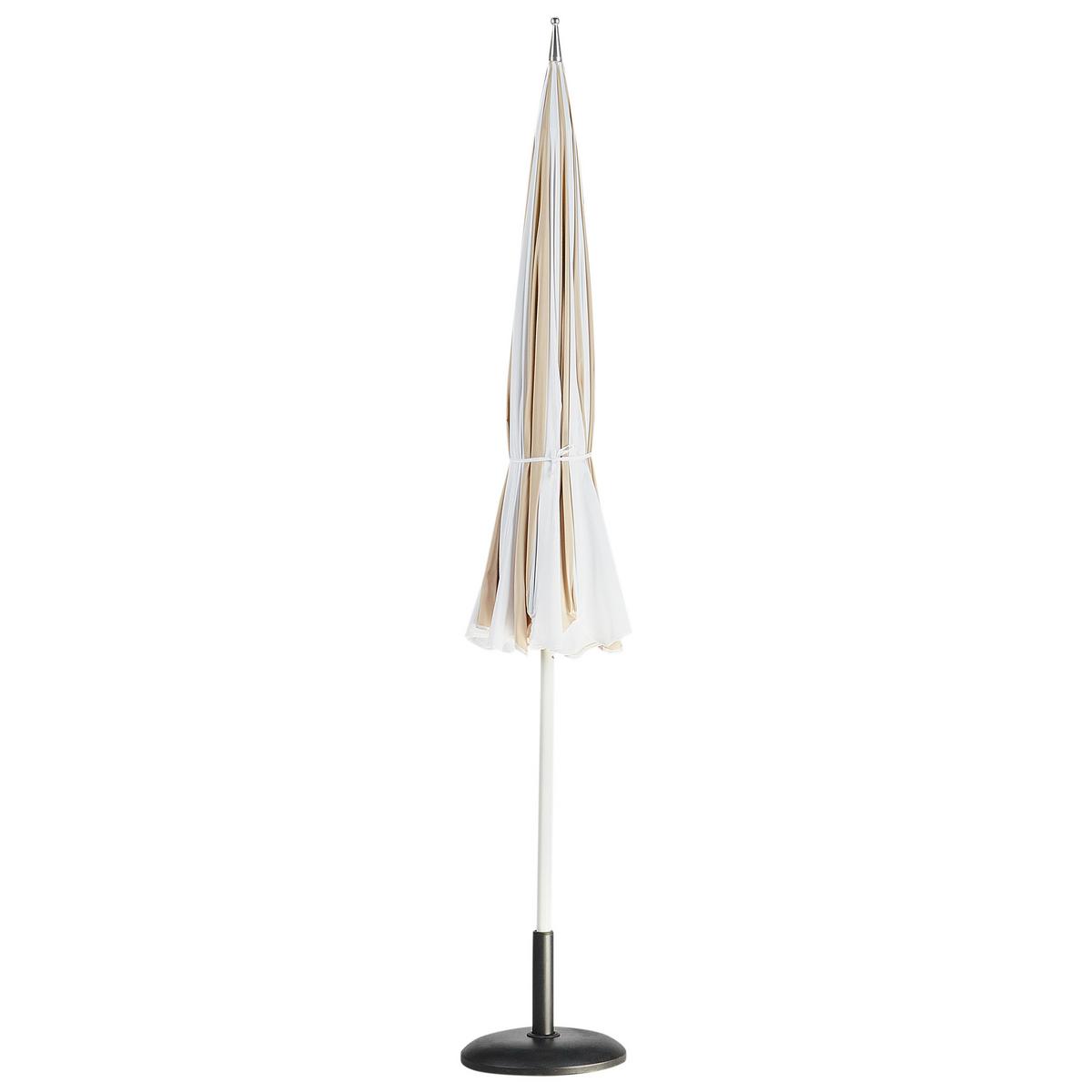 SONNENSCHIRM Beige Minoa - Beige/Weiß, Textil (245/245cm) - Beliani