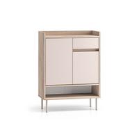 SCHUHMÖBEL Alos Kaschmir und Holz - Beige, Holzwerkstoff (70/95/34cm) - Petits-meubles