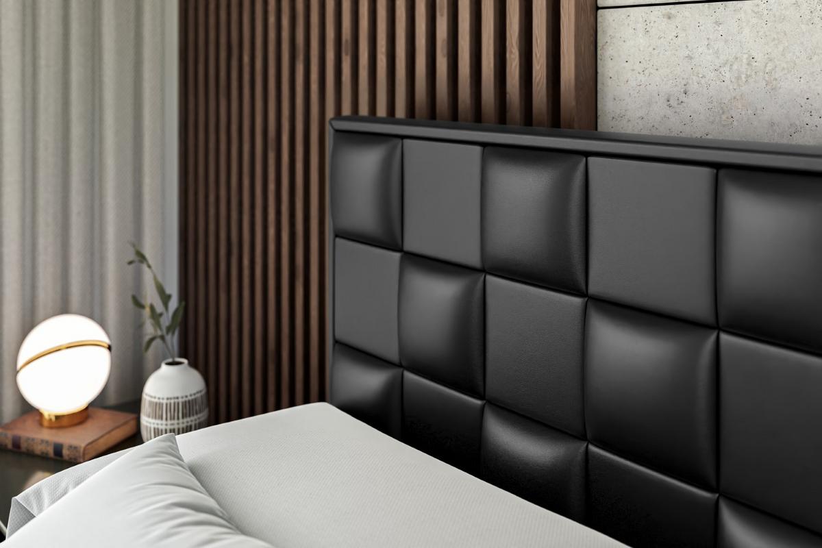BOXBETT ZAFIRA - 120x200 - H3 - Schwarz Hochglanz - Schwarz Hochglanz, Holzwerkstoff (120/200cm) - ALTDECOR