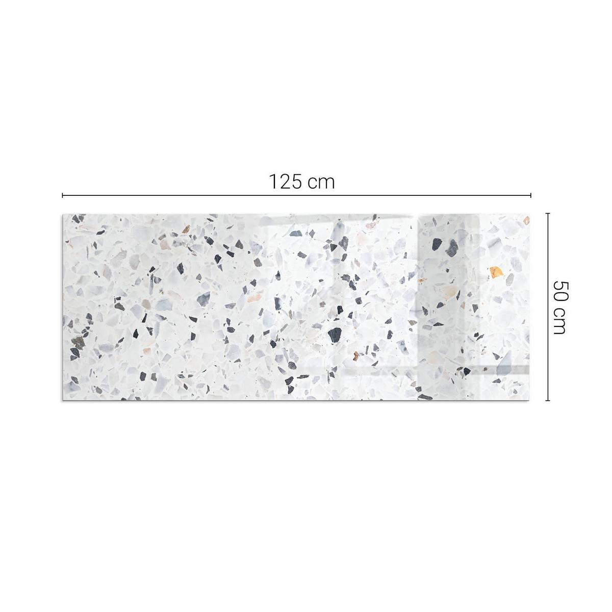 GLASPLATTE für Kamin 125x50 cm - Weiß, Glas (125/50/0.4cm) - TULUP