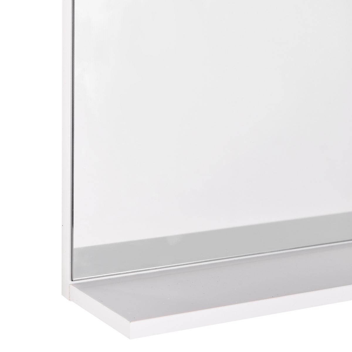 BADSPIEGEL mit 3 Ablagen, für Badezimmer, Weiß, 60 x 10 x 48 cm - Weiß, Glas (10/48/60cm) - Kleankin