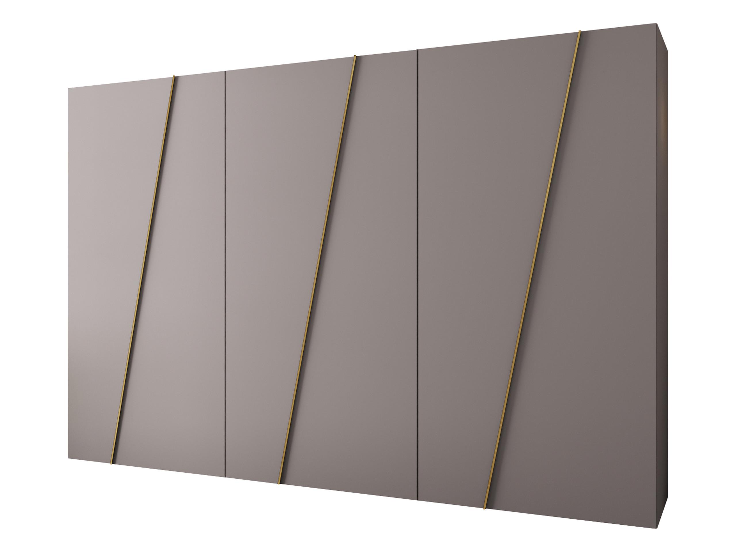DREHTÜRENSCHRANK Zen 300 cm - Kaschmir/Goldfarben, Holzwerkstoff/Kunststoff (300/202/50cm) - MIRJAN24