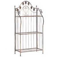 REGAL Metall 123 cm 59 cm Schwarz Visano - Schwarz, Metall (59/123/30cm) - Beliani
