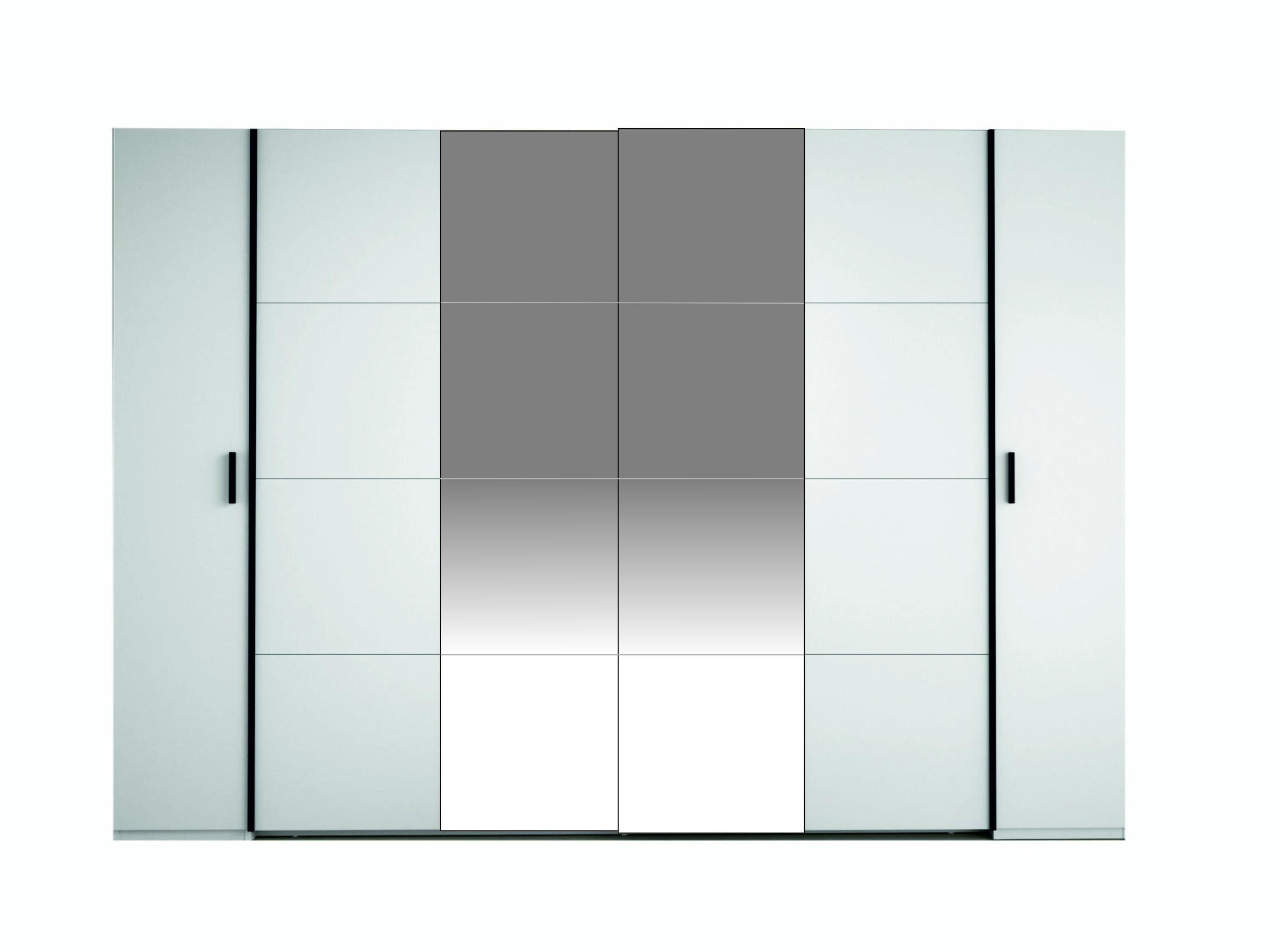 KLEIDERSCHRANK Weiß, Schwarz 270/208/61 - Schwarz/Weiß, Holzwerkstoff (270/208/61cm) - RAUMHIRSCH FURNITURE