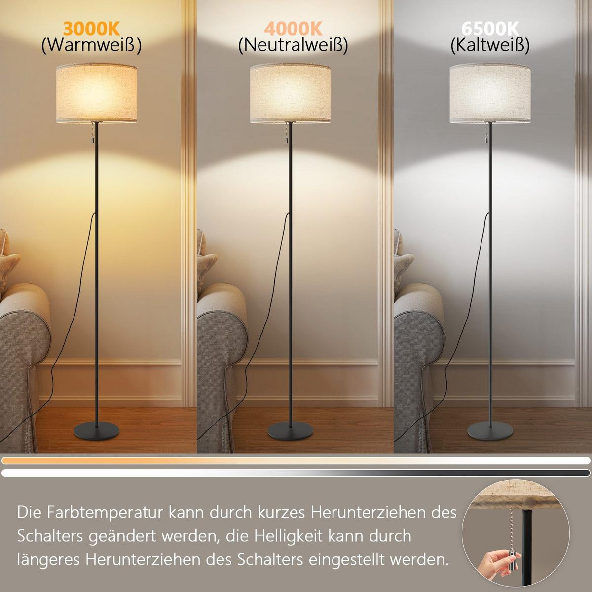LED-STEHLAMPE Yamamoto 136/16/30cm - Schwarz, Metall (136/16/30cm) - Nettlife