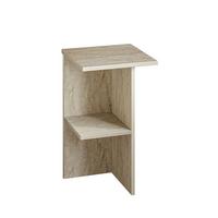 NACHTTISCH quadratisch mit ablage 36/36/60 cm - Beige, Holzwerkstoff (36/60/36cm) - Calicosy