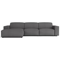 ECKSOFA Sellmo 287 cm - Dunkelgrau/Schwarz, Kunststoff/Textil (292/166cm) - Selsey