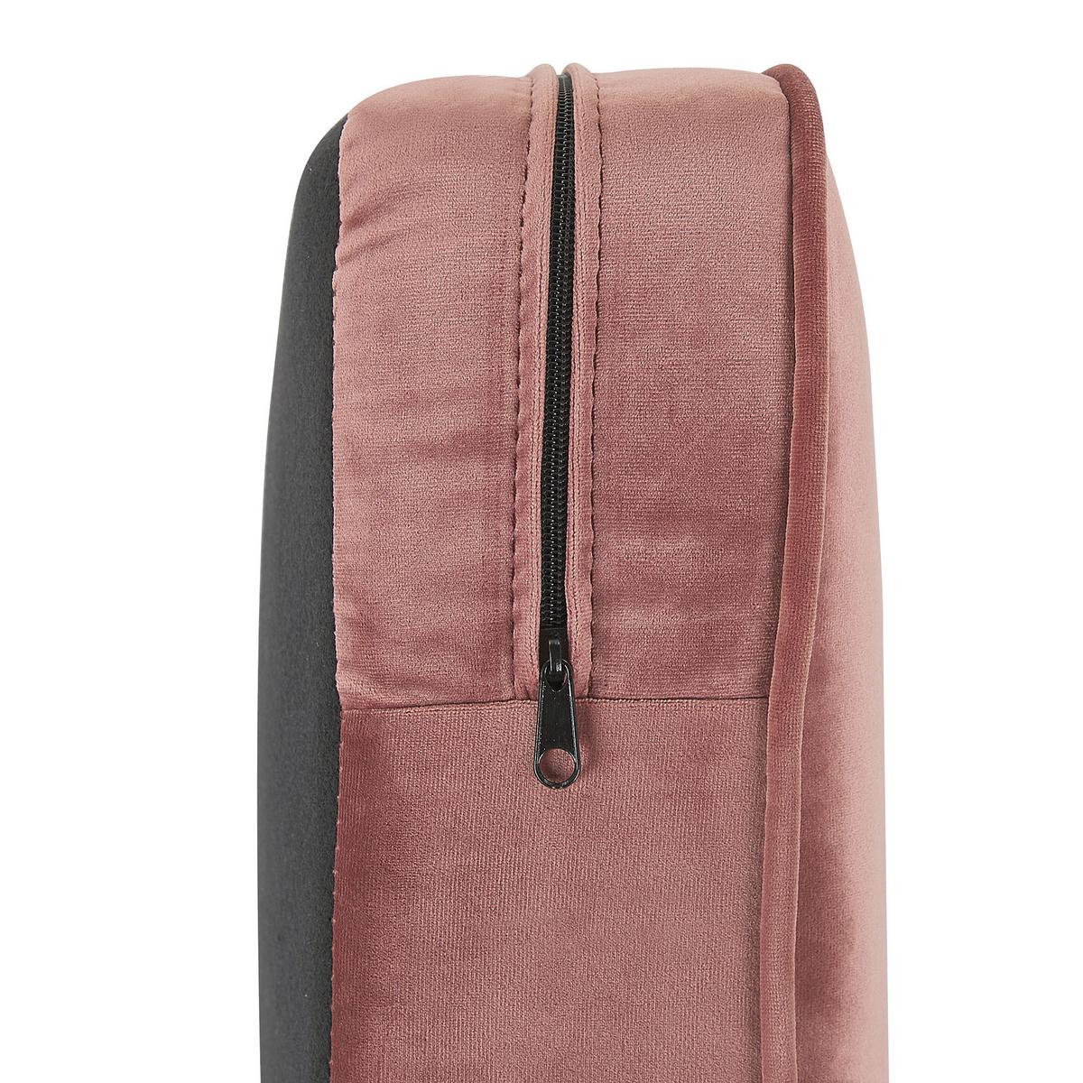 SESSEL Samtstoff rosa Rautenmuster Chesterfield - Pink, Textil (110/70/75cm) - Beliani