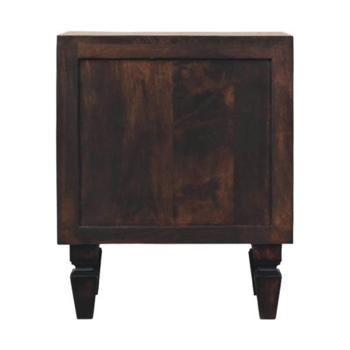 NACHTKASTEN Belmont, 2 Schubladen, Dunkelbraun - Dunkelbraun/Messingfarben, Holz/Metall (45/55/35cm) - Artisan Furniture