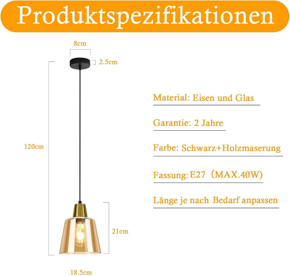 KRONLEUCHTER Brilhild 18.5/18.5/146.5 cm - Schwarz, Metall (146.5/18.5/18.5cm) - ZMH