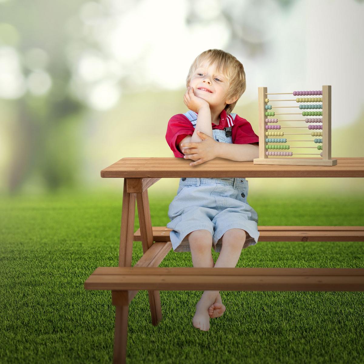 KINDERSITZGARNITUR Braun aus Massivholz - Braun, Holz - ML-DESIGN