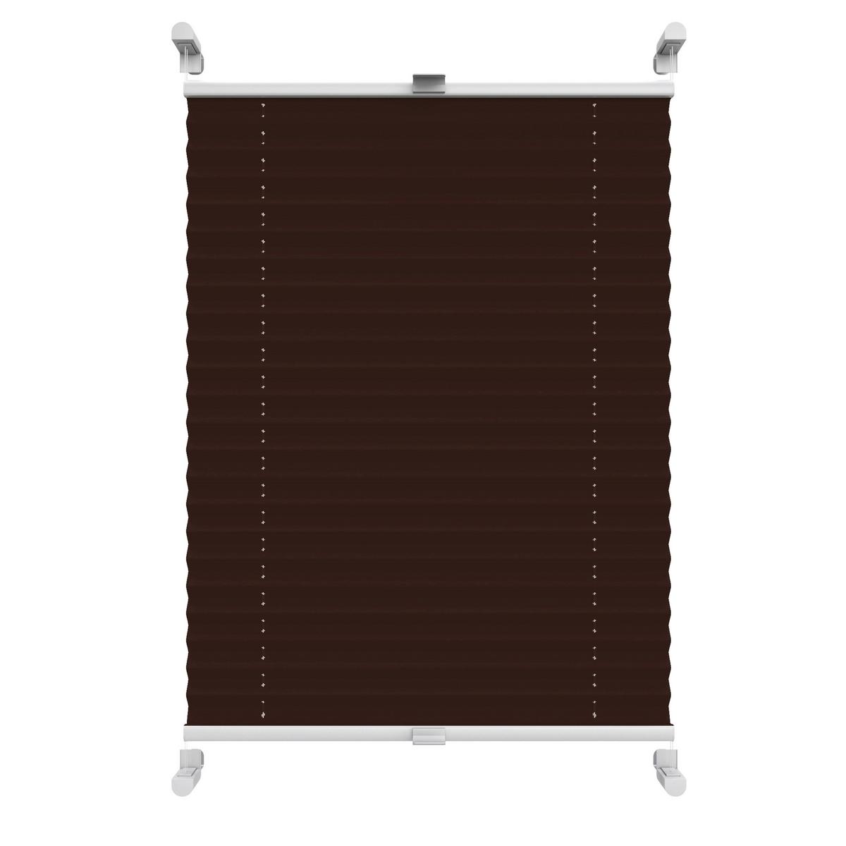 PLISSEE Thermo Basic 45 x 150cm Klemmfix ohne Bohren - Dunkelbraun, Textil (45/150/150cm) - Deco-Raum