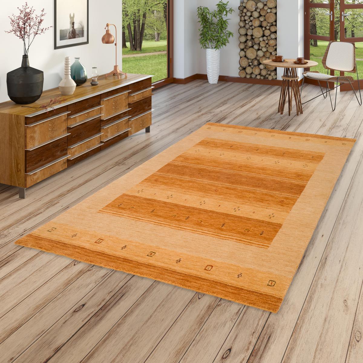 NATUR WOLLE TEPPICH GABBEH ESTA - Beige, Textil (70/140cm) - Pergamon