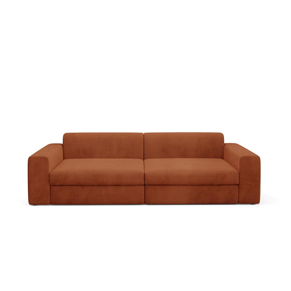 SOFA Paola 3 Sitzplätze Ziegelrot - Terracotta, Holz (272/86/120cm) - Petits-meubles