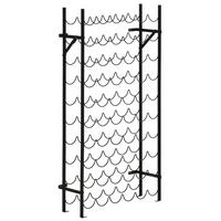 WEINREGAL Weinständer Flaschenregal 60 Flaschen Wandbefestigung Metall Schwarz - Schwarz, Metall (205/118/63cm) - HOMCOM