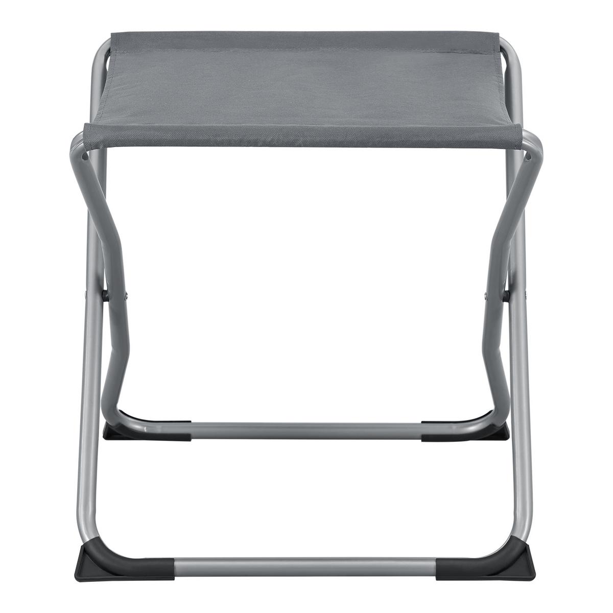 KLAPPHOCKER Barete - Grau, Textil/Metall (47/47/37cm) - [en.casa]