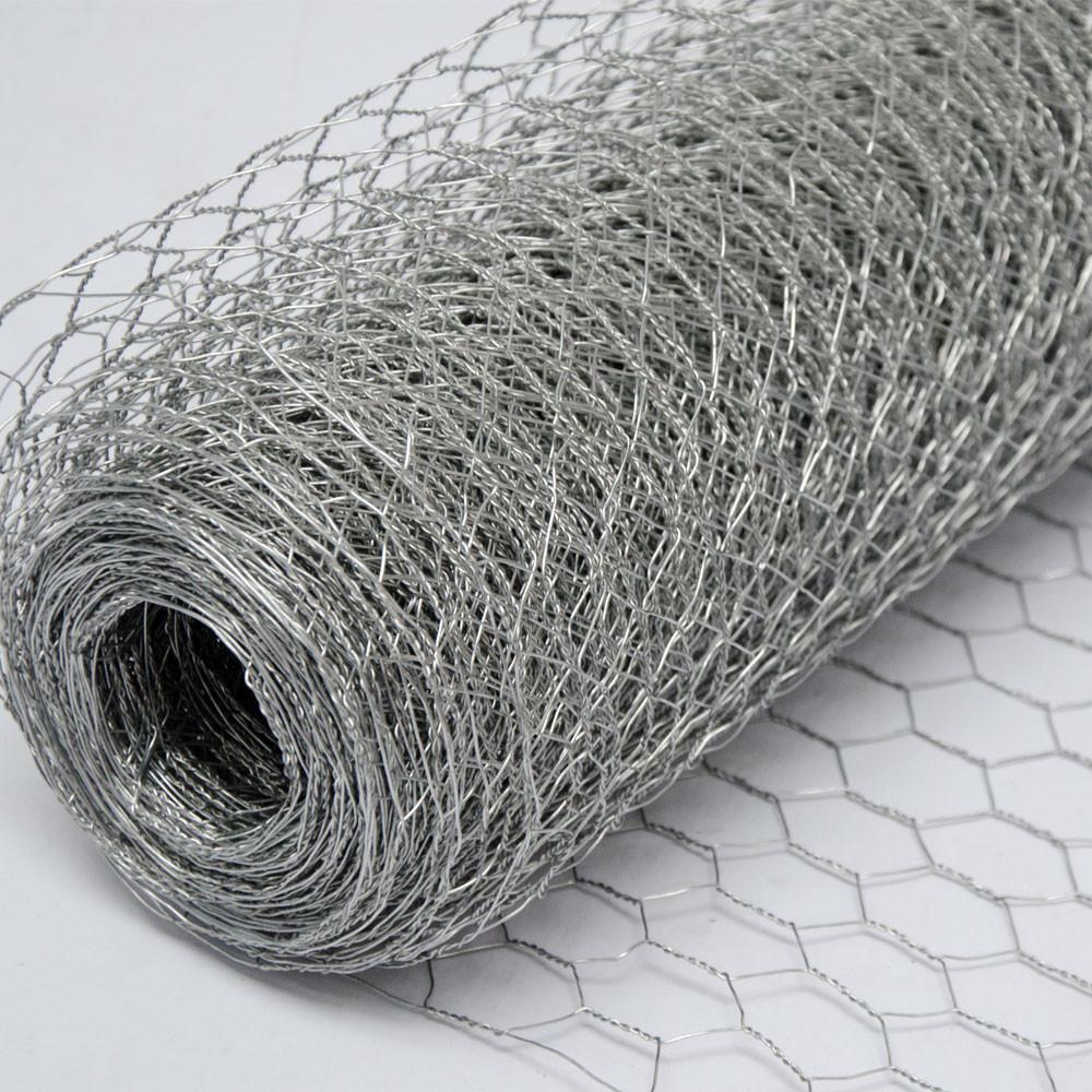 MASCHENDRAHTZAUN Quadratisch, 0,5/25 m - Silberfarben, Metall (2.5/50cm) - Niederberg Metall