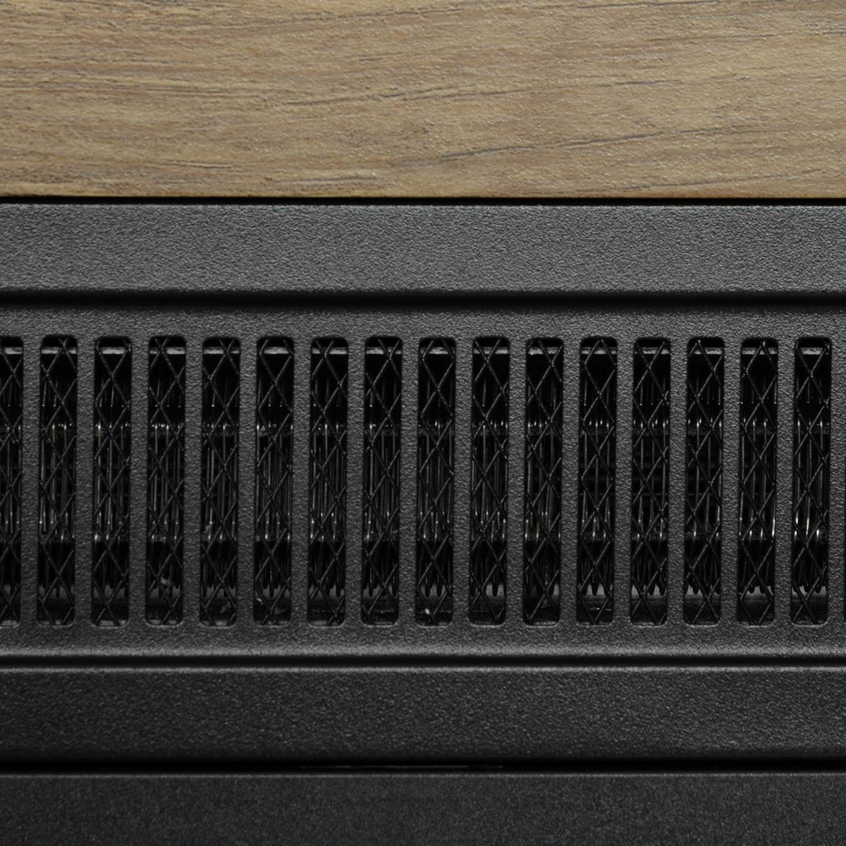 ELEKTROKAMIN Spanplatte Metall Naturholz - Naturfarben, Metall (22/81.7/96.5cm) - HOMCOM
