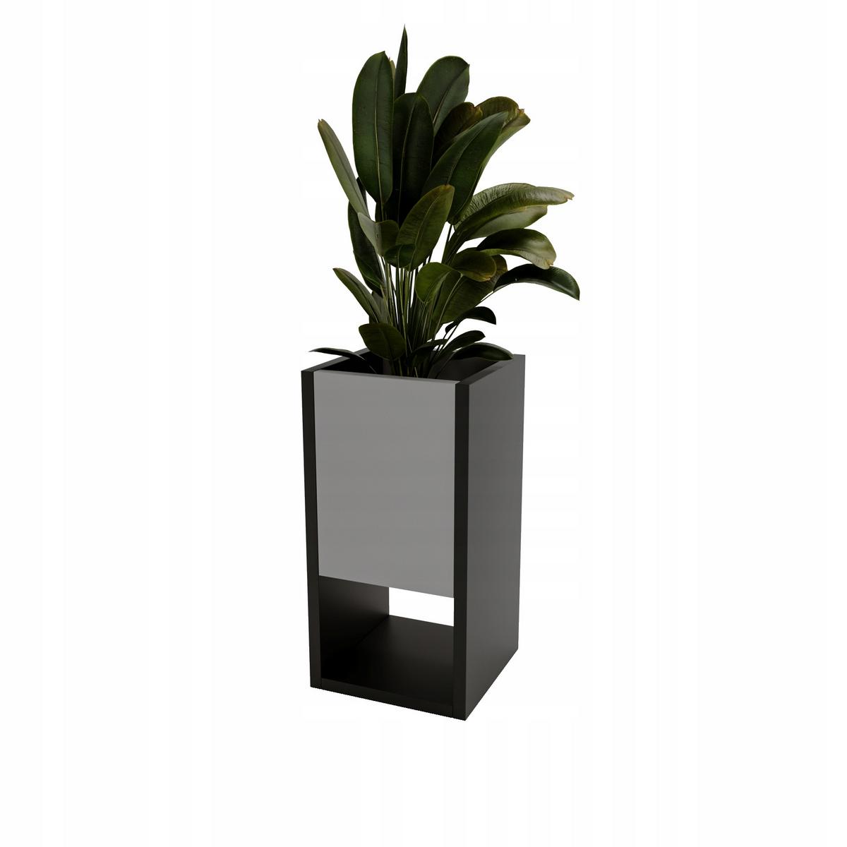 BLUMENKASTEN - Dunkelgrau, Holzwerkstoff (22.6/45/22.62cm) - RAUMHIRSCH FURNITURE