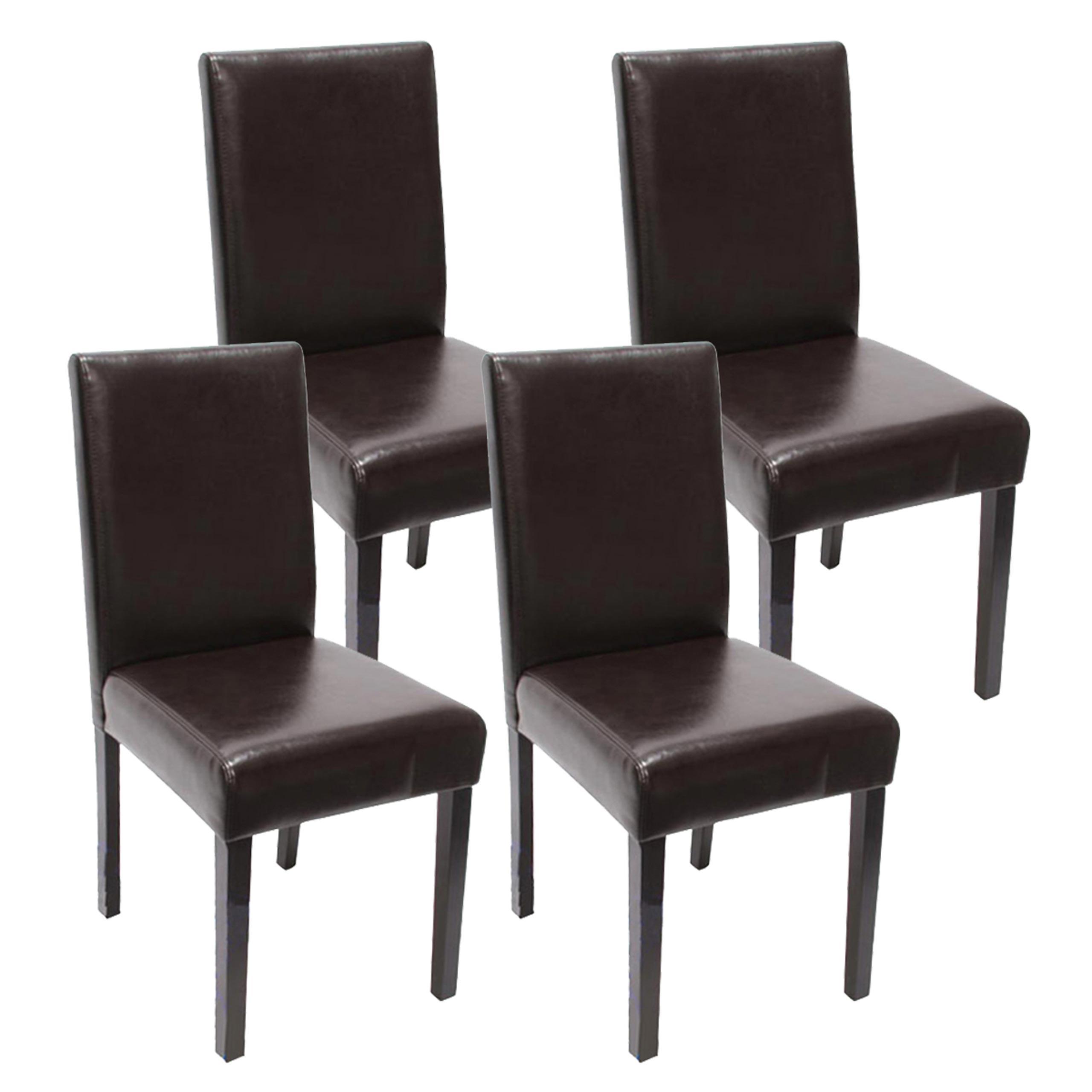 ESSZIMMERSTUHL Braun, Dunkelbraun 4er-Set - Dunkelbraun/Braun, Textil (43/90/56cm) - MCW