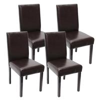 ESSZIMMERSTUHL Braun, Dunkelbraun 4er-Set - Dunkelbraun/Braun, Textil (43/90/56cm) - MCW