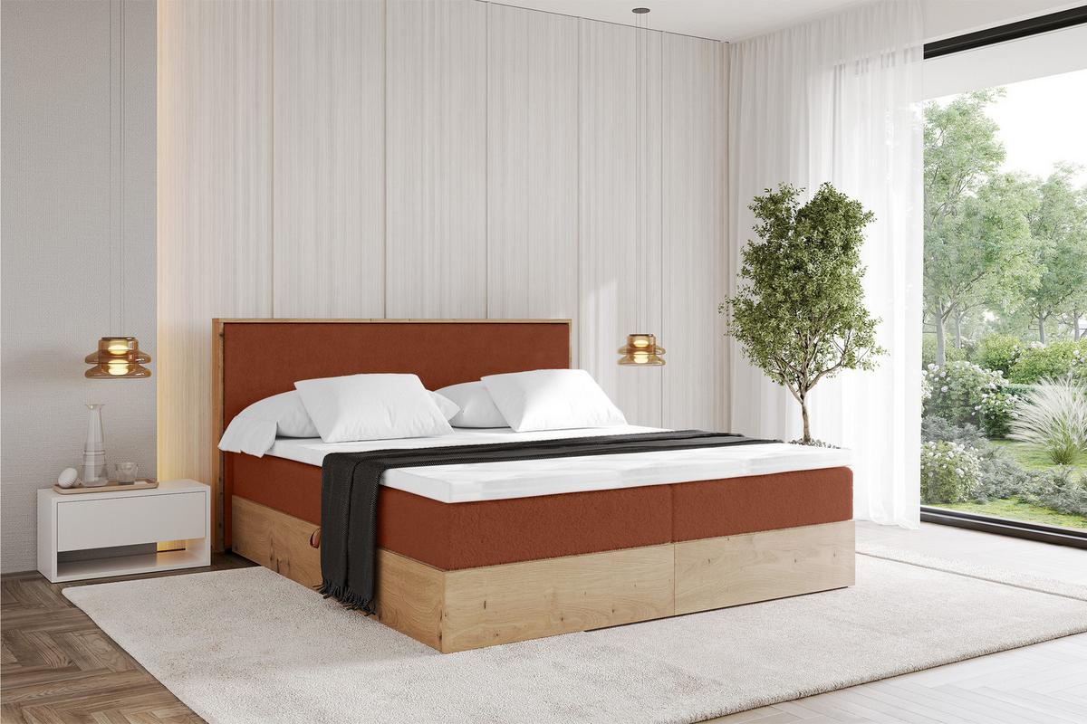 BOXBETT LOLLI9 - 180x200 - H3 Rot - Rot, Holzwerkstoff (180/200cm) - ALTDECOR