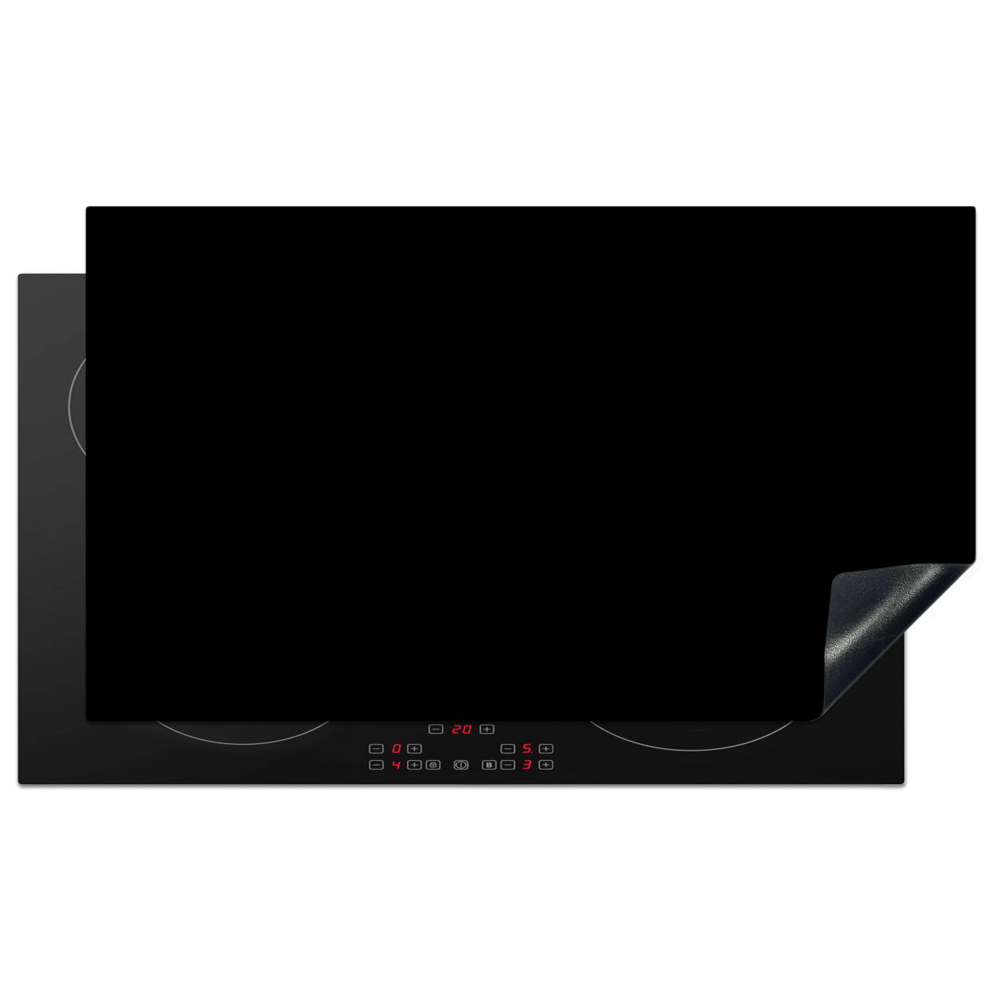 HERDABDECKPLATTE Schwarz - Einfarbig Induktionsschutz 89.6x51.6 cm - Schwarz, Kunststoff (89.6/51.6/0.2cm) - MuchoWow