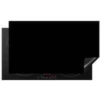 HERDABDECKPLATTE Schwarz - Einfarbig Induktionsschutz 89.6x51.6 cm - Schwarz, Kunststoff (89.6/51.6/0.2cm) - MuchoWow