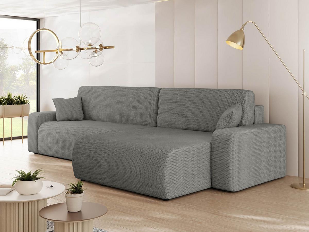 ECKSOFA Piano - Schwarz/Grau, Holz/Kunststoff (274/145cm) - MIRJAN24