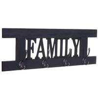 WANDGARDEROBE FAMILY SHABBY-LOOK Grau - Anthrazit, Holz (60/21/2cm) - MCW