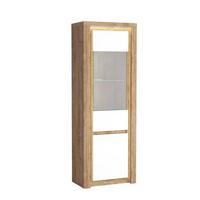 VITRINE VARUS 197 / 70,5 cm in Eichefarben - Eichefarben/Weiß, Holzwerkstoff (70.5/197/40.5cm) - MASSENO