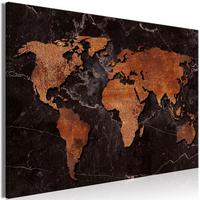 KUNSTDRUCK Schwarz 120/80 cm - Schwarz/Kupferfarben, Textil (120/80cm) - KUNSTLOFT