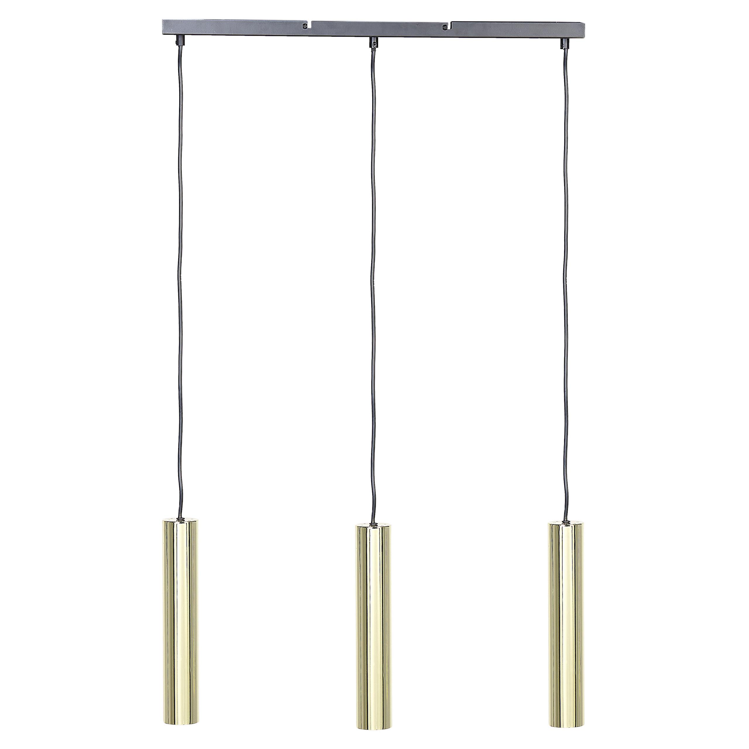 HÄNGELEUCHTE Brosna 6/60/100 cm - Messingfarben, Metall (6/60/100cm) - Beliani
