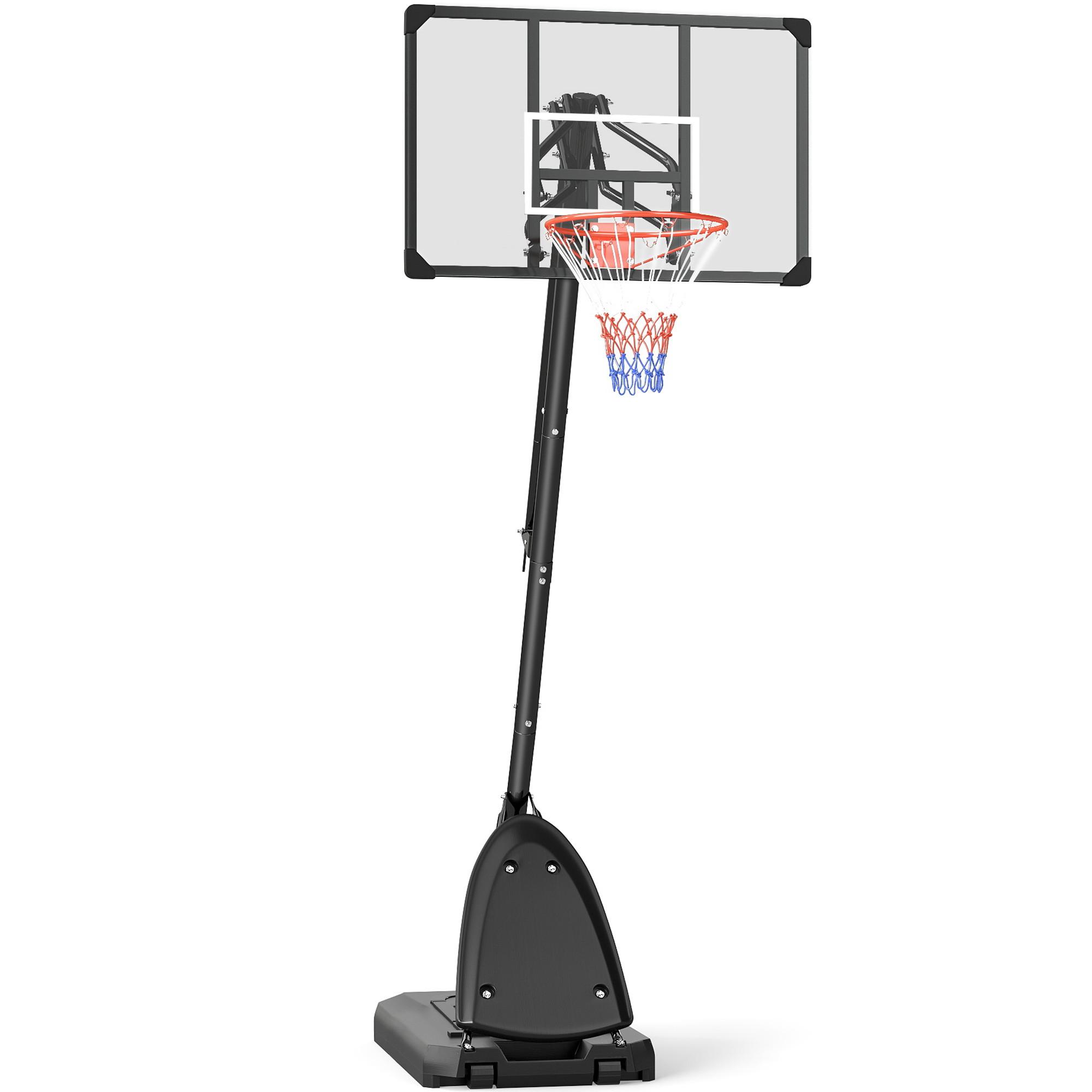 BASKETBALLSTÄNDER 236–293 cm Basketballkorb mit Ständer, Rollen Basketballanlage - Schwarz, Metall (70.5/111cm) - SPORTNOW