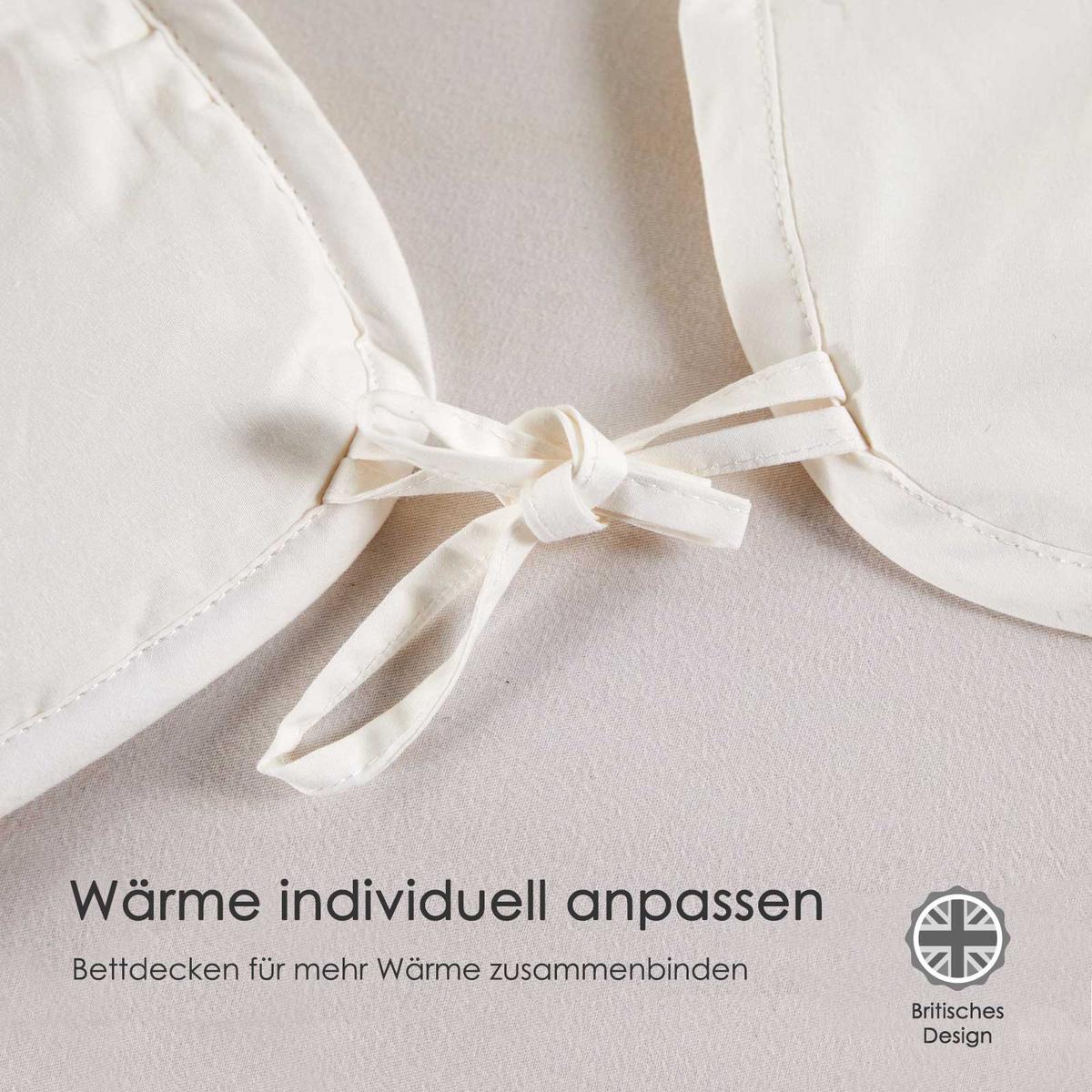 WINTERBETTDECKE Schurwolle 200/200 cm - Weiß, Textil (200/200cm) - Homescapes