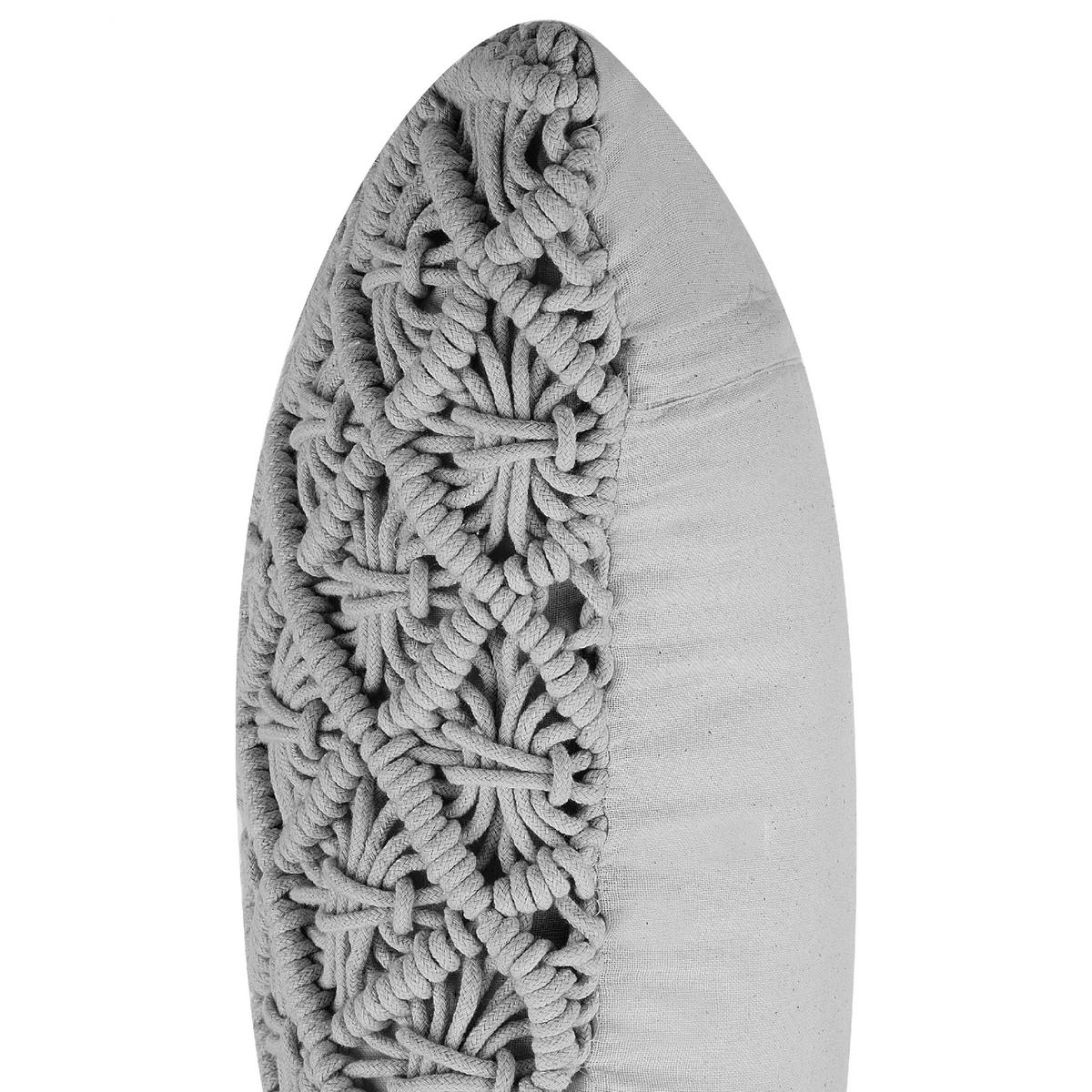 DEKOKISSEN Grau 40/45 cm Kizkalesi - Grau, Naturmaterialien (45/40cm) - Beliani