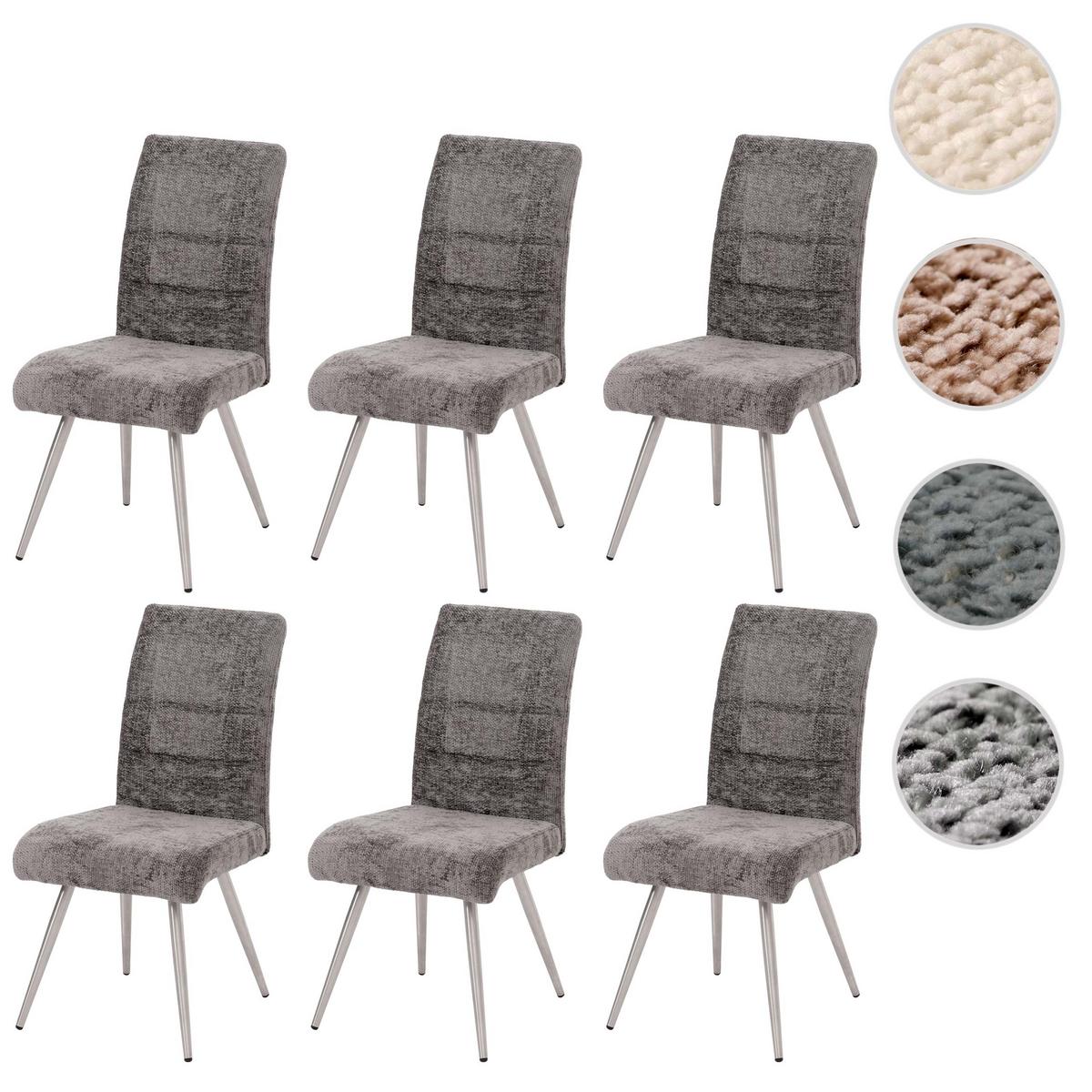 ESSZIMMERSTUHL Grau 6er-Set - Grau, Textil (68/97/64cm) - MCW