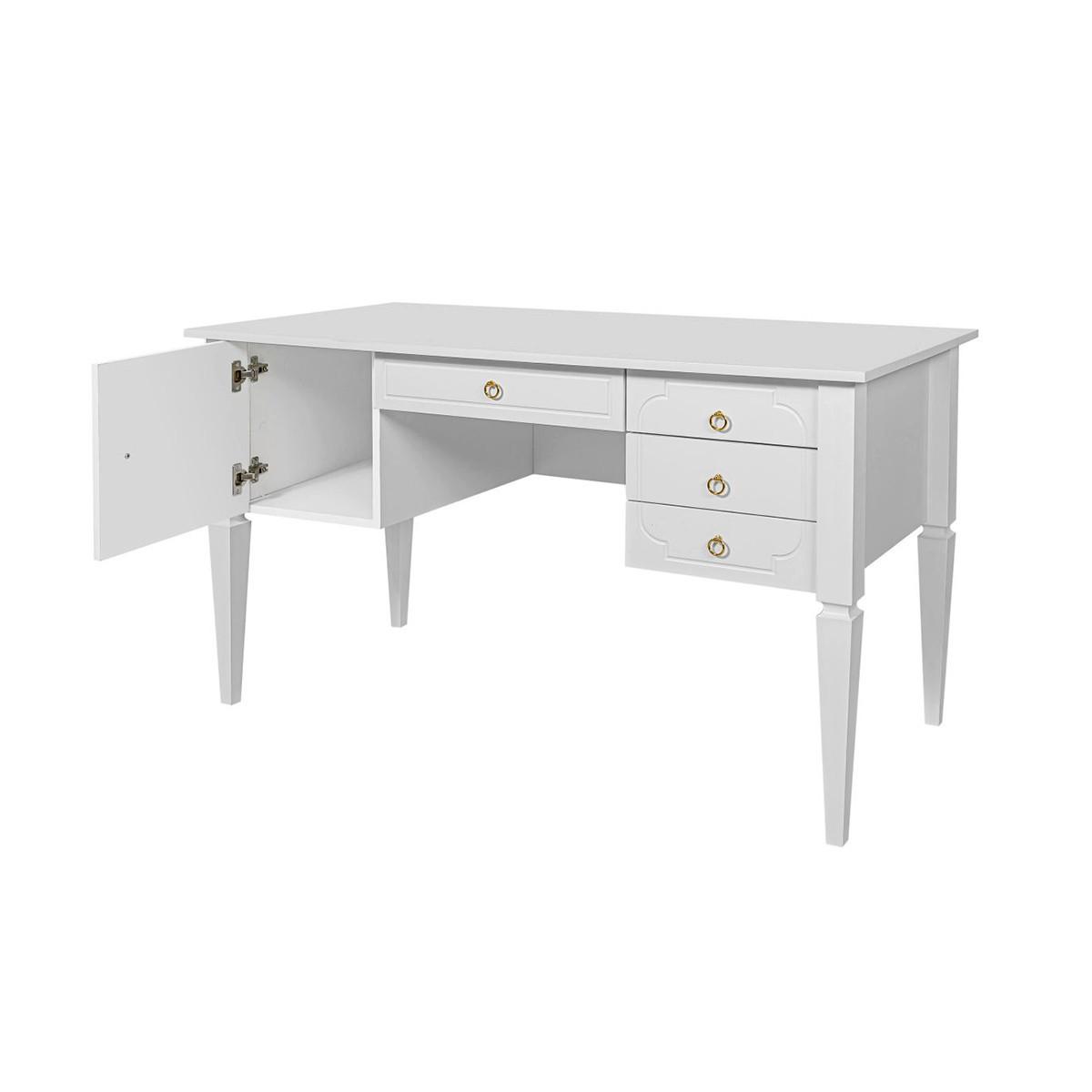 SCHREIBTISCH Royal Weiß - Weiß, Holzwerkstoff (132/60/78cm) - Petits-meubles