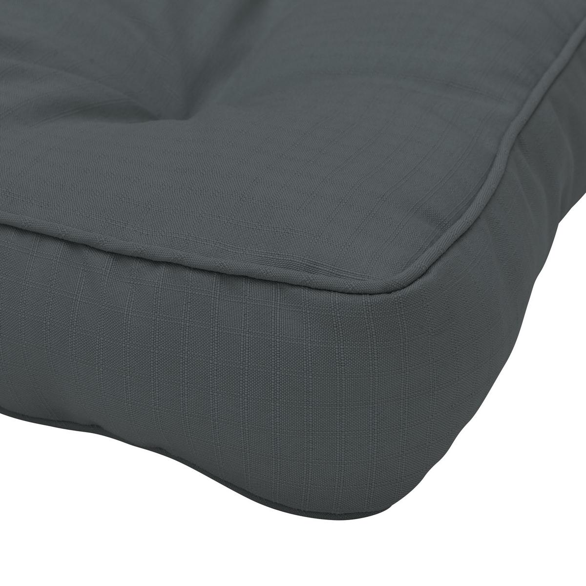 LOUNGEKISSEN Xluna Sitz 60/60/10 cm Graphitgrau - Grau, Textil (60/60/10cm) - Beautissu 