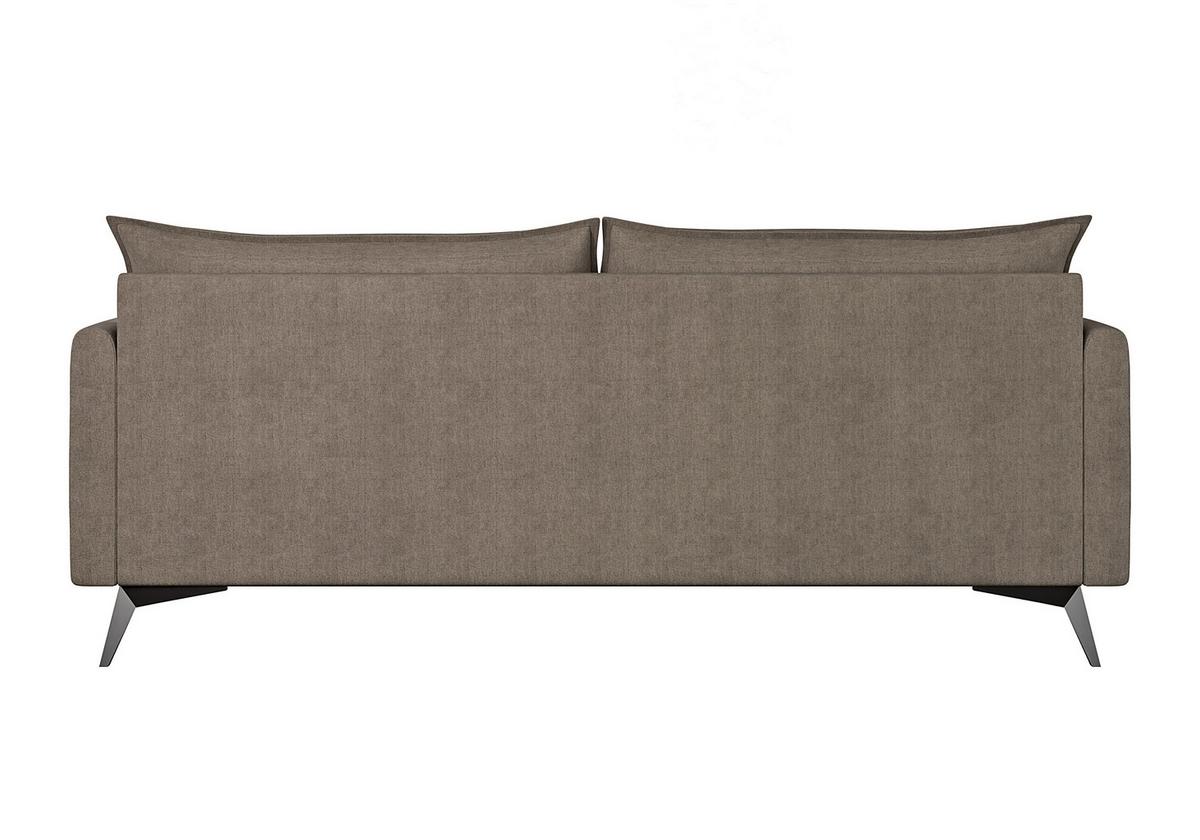 3-SITZER-SOFA Pulse Dunkelbeige Luxusmicrofaser - Beige/Schwarz, Holz/Textil (199/86/91cm) - S-Style Möbel