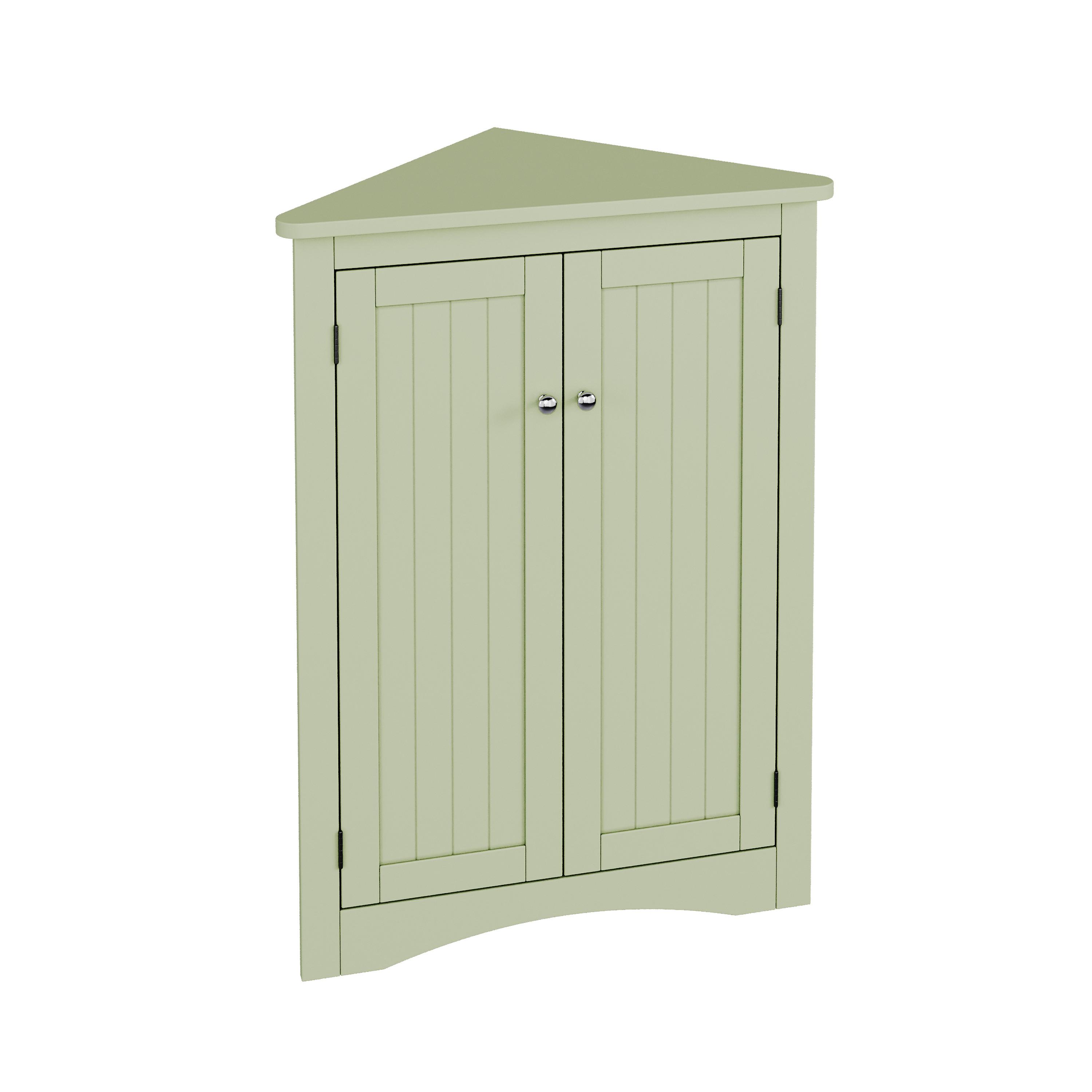 ECKSCHRANK In Grün 90 cm mit 2 Türen & 3 Ebenen - Mintgrün, Holzwerkstoff (61/90/34cm) - Urban Meuble